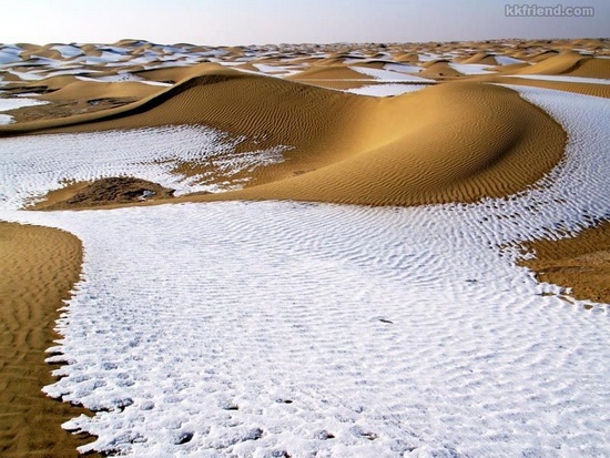 Photo:  A Desert Covered With Snowfall